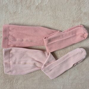H&M Lot of 2 Pink Tights 6-12M